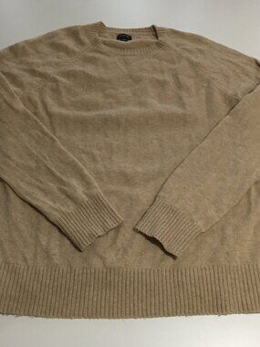 J Crew Supersoft Lambswool Blend Crewneck Sweater Men’s Large Beige